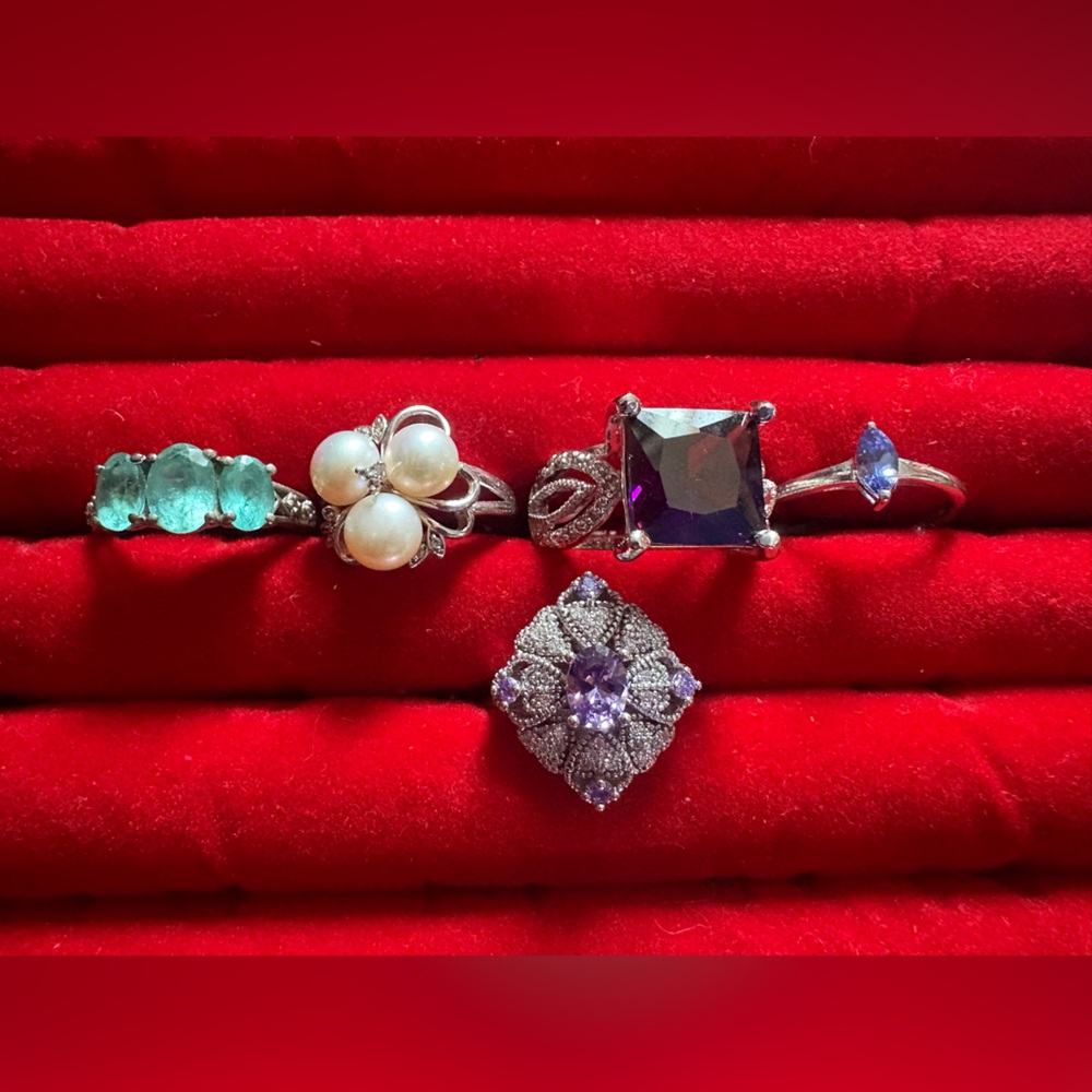 Elegant Purple and Silver Jewelry Set